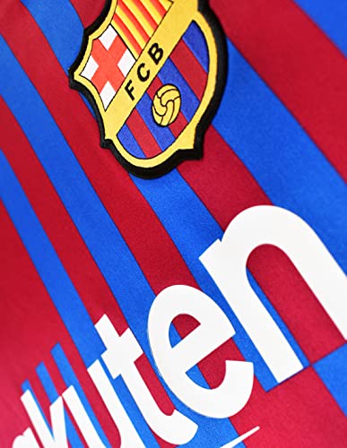 FC. Barcelona Conjunto niño Camiseta y Pantalón 1ª EQ. Temporada 2021-22 - Producto con Licencia - 100% Poliéster - Dorsal Liso - Talla niño 4 años