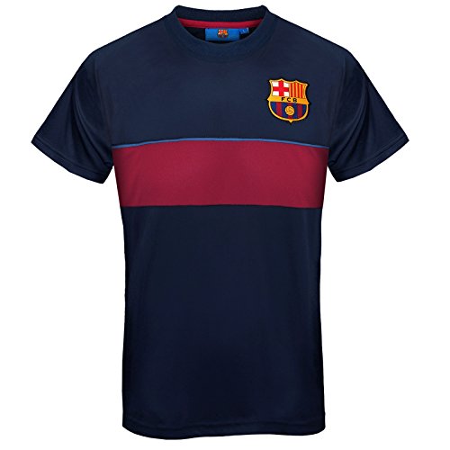 FCB FC Barcelona - Camiseta Oficial para Entrenamiento - para Hombre - Poliéster - Rayas Azul Marino - XXL