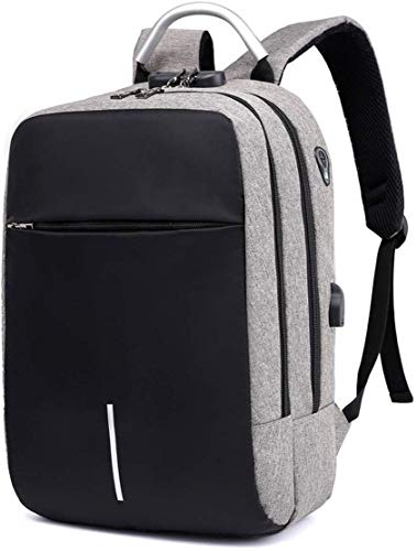 Felly Mochila Antirrobo, Mochila para Portatil Hombre 15.6 Pulgadas Impermeable con Puerto de USB, Multifuncional Ordenador Portatil para Escolares Negocio Trabajo Viaje