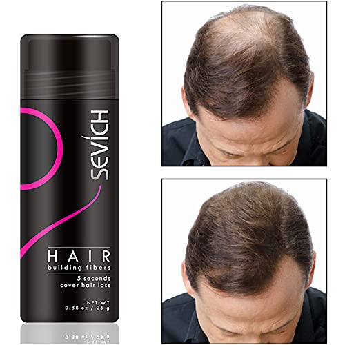 Fibras Capilares - Disimula la Falta de Pelo al Instante, Microfibras de Algodón en Polvo 100% Natural para Hombre y Mujer (Castaño Oscuro 25g)