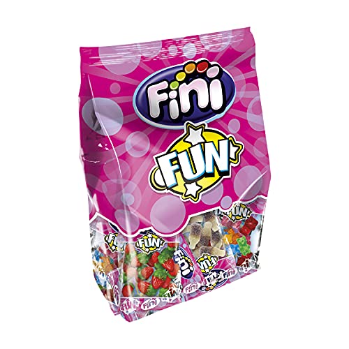 Fini Fun | Surtido Gominolas | Fresas, Ositos, Moras Y Coca Colas | Sin Gluten | 20 Bolsas