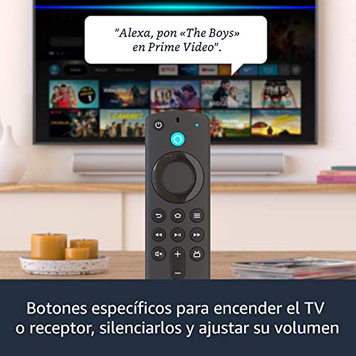 Fire TV Stick con mando por voz Alexa (incluye controles del TV), dispositivo de streaming HD