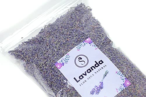 Flor de Lavanda Seca a Granel 100% Naturales y Aromáticas para Decorar, o elaborar ambientador, Aceite Esencial, jabón y cosméticos (250g)