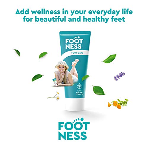 Footness Crema reparadora para talones agrietados contiene un 25 % de urea. Repara la piel seca, rugosa y agrietada del talón en 7 días. Una crema hidratante altamente probada dermatológicamente 50 ml