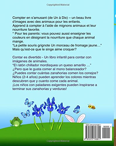 Frances para ninos: Contar es divertido: Bebe Bilingue, Colores libro, Libro infantil ilustrado espanol-frances (Edicion bilingue), bilingue para ... (Bilingue espaol frances: Libros para nios)