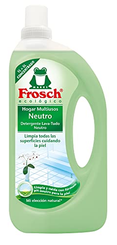 Frosch Limpiador de Hogar Multiusos Ecológico, Fórmula Concentrada con PH Neutro, Limpia Todas las Superficies Cuidando la Piel, 10L ( Pack 10 ud x 1 L)