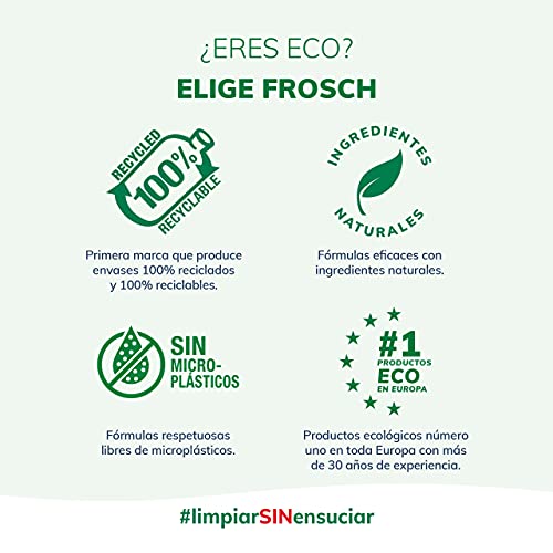 Frosch Limpiador de Hogar Multiusos Ecológico, Fórmula Concentrada con PH Neutro, Limpia Todas las Superficies Cuidando la Piel, 10L ( Pack 10 ud x 1 L)