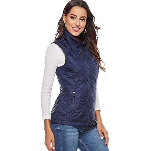 FR&RF Mujeres calefacción Chaleco otoño e Invierno Chaleco algodón USB infrarrojo calefacción eléctrica Chaleco Mujeres Flexible Termal Invierno Chaqueta Caliente,Azul,M