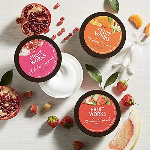 Fruit Works Mandarin & Neroli Cruelty Free & Vegan Body Scrub With Natural Extracts 1x 225ml