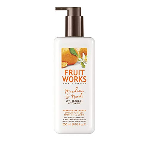 Fruit Works Mandarin & Neroli Cruelty Free & Vegan Hand & Body Lotion With Natural Extracts 1x 500ml