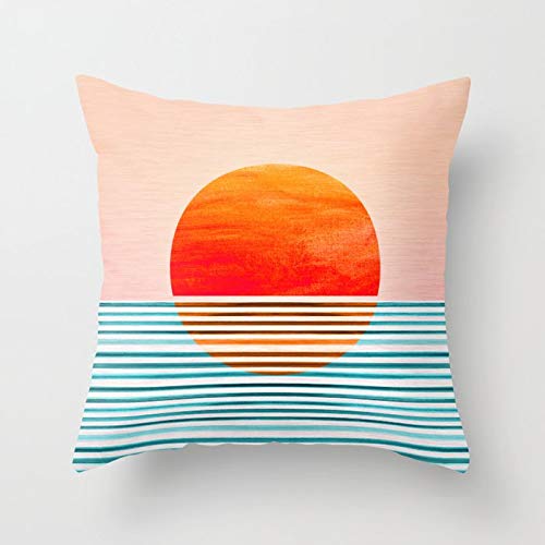 Funda de Almohada Pink Sun Rising, sofá Mediano, decoración del hogar, Funda de Almohada, Funda de cojín geométrica, Funda de Almohada abrazadora A9, 45x45cm, 1pc