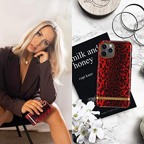 Funda de Richmond and Finch diseñada para iPhone 11 Pro, Funda Leopardo Rojo para iPhone 11 Pro con Detalles Dorados - Rojo