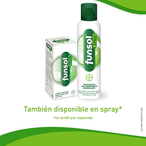 Funsol Polvo Desodorante Pies, Reduce el Sudor Excesivo y Elimina el Mal Olor, 60 g