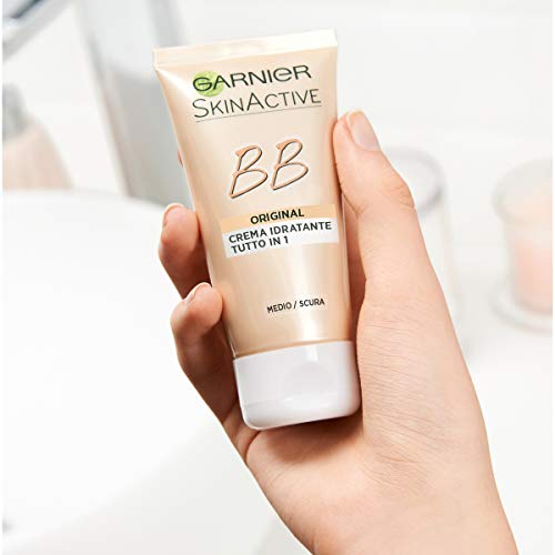 Garnier Bb Cream Original Crema Viso di Pelle 5 in 1 Medio-Chiara, 50 ml - [confezione da 3]