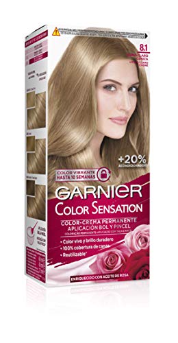 Garnier Color Sensation Coloración permanente, Tono: nº8.1 - [paquete de 3]