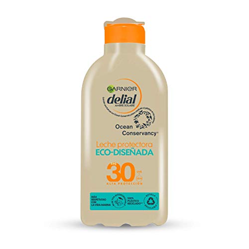 GARNIER Delial Leche Protectora Ecodiseñada Spf 30, Respetuosa con la Vida Marina, Fórmula 94% Biodegradable, 235 G