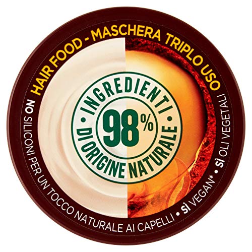 Garnier Fructis Hair Food Macadamia Mascarilla Alisante 3 en 1, con fórmula vegana para cabello encrespado - 390 ml.