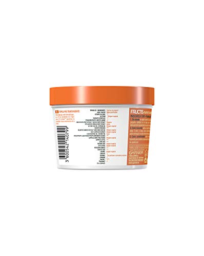 Garnier Fructis Hair Food Mascarilla 3 en 1 Papaya Reparadora, indicada para Pelo Dañado - Pack de 3 x 390 ml