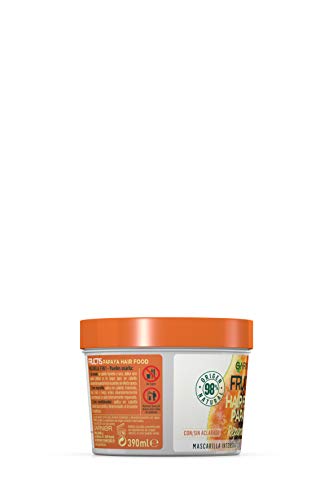 Garnier Fructis Hair Food Mascarilla 3 en 1 Papaya Reparadora, indicada para Pelo Dañado - Pack de 3 x 390 ml