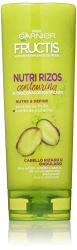 Garnier Fructis Nutri Rizos Contouring Acondicionador Fortificante que Nutre y Define, con Pectina de Fruta y Aceite de Pistacho - 300 ml