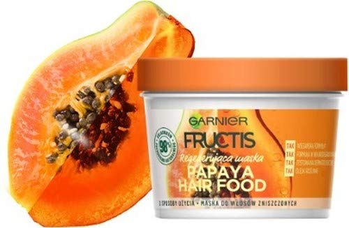 Garnier Fructis Papaya Hair Food mascarilla regeneradora para cabello dañado 390 ml