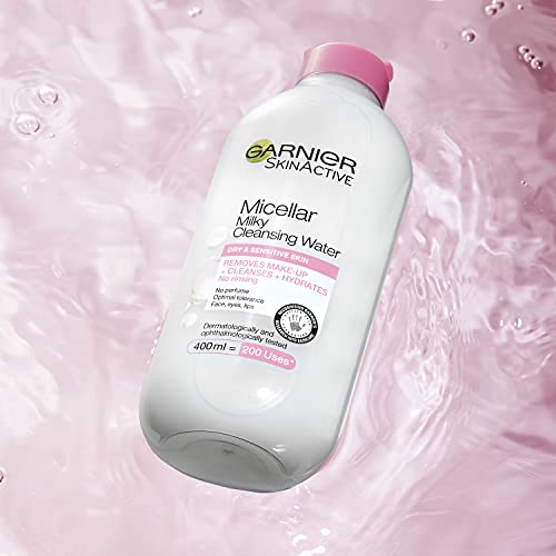 Garnier Micelar Water Limpiador facial lechoso Piel seca 400 ml