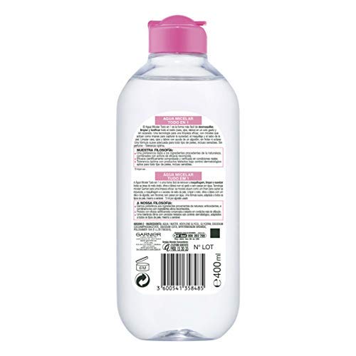 Garnier Skin Active - Agua Micelar Clásica para pieles normales todo en uno – 400 ml