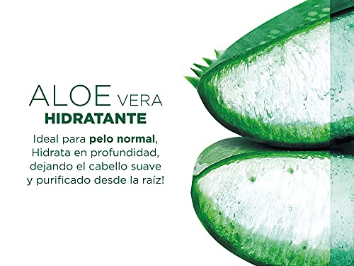 Garnier Tratamiento Capilar Hidratante Fructis Aloe Secado al Aire para Pelo Normal, Largo con Alore vera y Glicerina vegetal, 3 x 400 ml