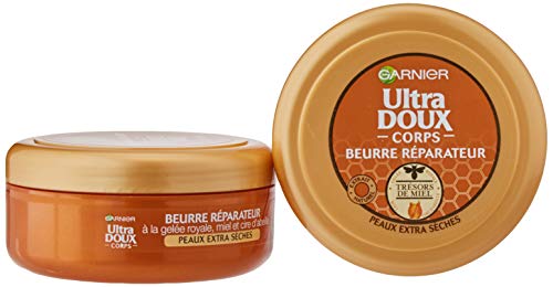 Garnier Ultra Doux Corps Beurre Réparateur Peaux extra sèches Trésors de Miel 200 ml, Lot de 2