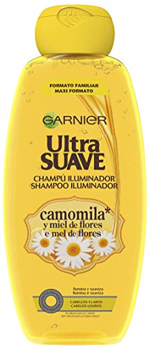 Garnier Ultra Suave Champú Iluminador con Camomila y Miel de Flores para Niños, Cabellos Claros y Rubios 400 ml