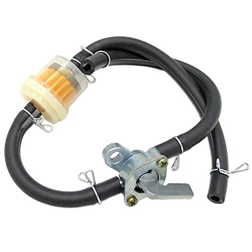 Gasolina Gas Combustible grifo Llave Interruptor de gasolina Filtro de combustible Línea de Válvula de llave de purga manguera de gasolina para 50 70 90110125 150cc motor de generador de gas