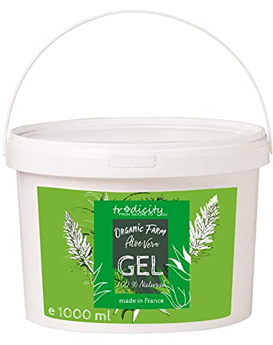 Gel de Aloe Vera 100% Natural para el Cuidado de la Piel (Corporal & Facial, el Cabello, Quemaduras Solares (After Sun), Depilación y Afeitado (After Shave), Piel con Acné y Envejecida - 1000ml 1kg