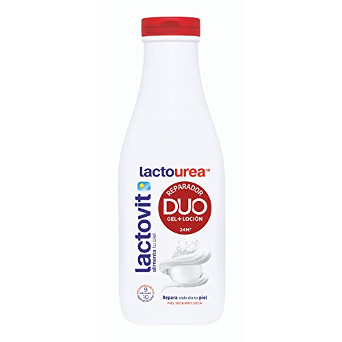 Gel + Loción DUO Lactourea, con un 50% de Loción Hidratante Corporal, para Pieles Secas y Muy Secas, 600 ml