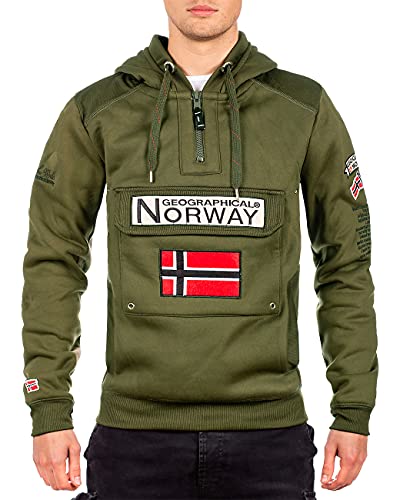 Geographical Norway Sudadera con capucha para hombre caqui L