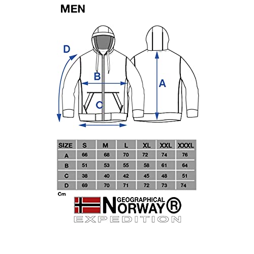 Geographical Norway - Sudadera DE Hombre GYMCLASS Gris Oscuro S