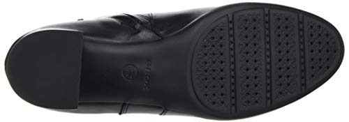 Geox D New Annya Mid B - Botines Mujer, Negro (Black), 38 EU, Par