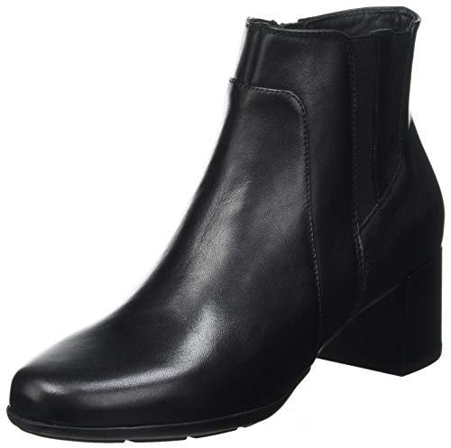 Geox D New Annya Mid B - Botines Mujer, Negro (Black), 38 EU, Par