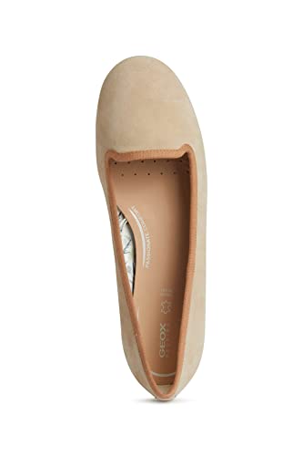 Geox D Palmaria, Ballet Plano Mujer, LT Taupe/DK Skin, 42 EU