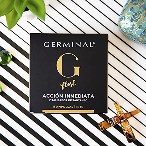 Germinal - Sérum Facial Efecto Flash, Lifting Inmediato, con Proteínas de Maíz y Extractos de Ginseng, Acción Inmediata - 5 Ampollas de 1,5ml