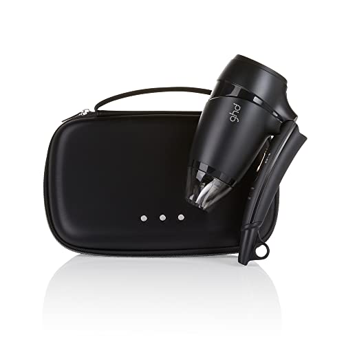 ghd flight gift set - set de regalo secador de viaje compacto, plegable, voltaje dual, edición 2021, negro