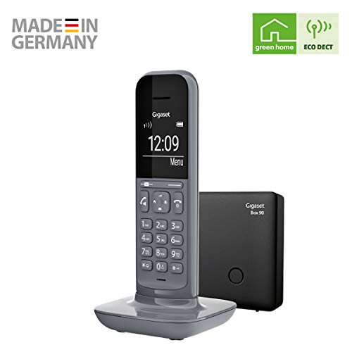 Gigaset CL390 - Teléfono fijo inalámbrico para casa, pantalla iluminada, agenda 150 contactos, gris