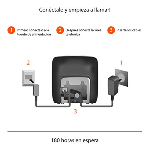 Gigaset CL390 - Teléfono fijo inalámbrico para casa, pantalla iluminada, agenda 150 contactos, gris