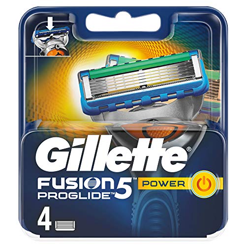 Gillette Fusion 5 ProGlide Power - Cuchillas de afeitar para hombres, 4 unidades