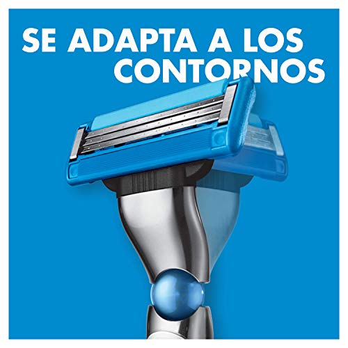 Gillette Mach3 Turbo Maquinilla de Afeitar Hombre con Mango con Movimiento 3D