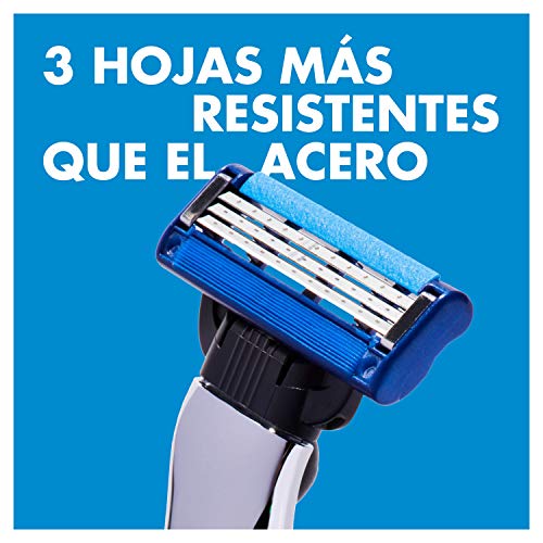 Gillette Mach3 Turbo Maquinilla de Afeitar Hombre con Mango con Movimiento 3D