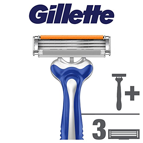 Gillette Sensor Excel Maquinilla de afeitar para hombre + 2 Recambios Sensor Excel y 1 Recambio Sensor3