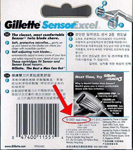 Gillette Sensor Excel - Paquete de 10