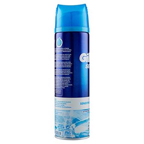 Gillette Series Sensitive Cool Gel de Afeitado para Hombres, 200 ml