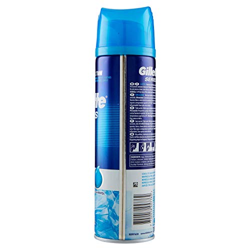 Gillette Series Sensitive Cool Gel de Afeitado para Hombres, 200 ml