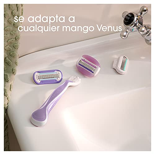 Gillette Venus ComfortGlide Breeze Cuchillas de Afeitar Mujer, Paquete de 8 Cuchillas de Recambio